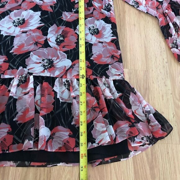 Misa Los Angeles Red/Black Ruffled Mini Dress - Picture 5 of 10